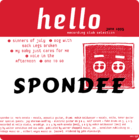 Spondee hello recording cover
